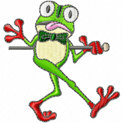 Frogs Embroidery Design 8